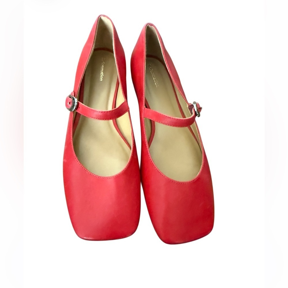 Reformation Red Mary Jane Flats-NWOT Size 8.5